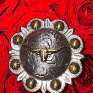 Southwestern Longhorn Concho Screw-Back | Western Belt/Bag Accessory Gorgeous